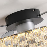 Luxury Round Crystal 5 Blade Ceiling Fan with Light Image - 8