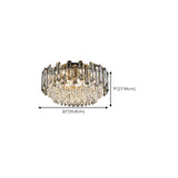 Luxury Smoke Grey Crystal Flush Mount Light Living Room Image - 17