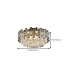 Luxury Smoke Grey Crystal Flush Mount Light Living Room Image - 18