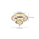 Luxury Spiral Crystal Semi-Flush Mount Ceiling Light Image - 15