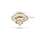 Luxury Spiral Crystal Semi-Flush Mount Ceiling Light Image - 17