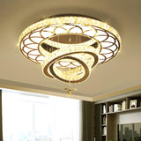 Luxury Spiral Crystal Semi-Flush Mount Ceiling Light Image - 3