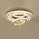 Luxury Spiral Crystal Semi-Flush Mount Ceiling Light Image - 6