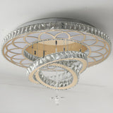 Luxury Spiral Crystal Semi-Flush Mount Ceiling Light Image - 8