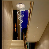 Luxury Stairwell Spiral Crystal Chandelier Pendant Light   Image - 1