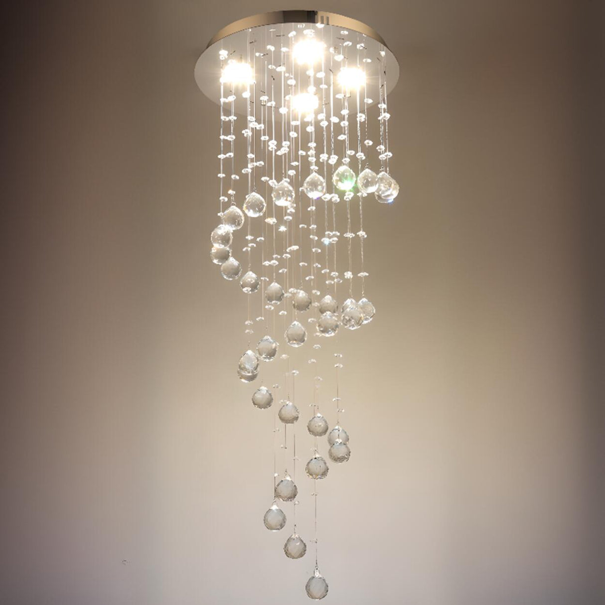 Luxury Stairwell Spiral Crystal Chandelier Pendant Light   Image - 10