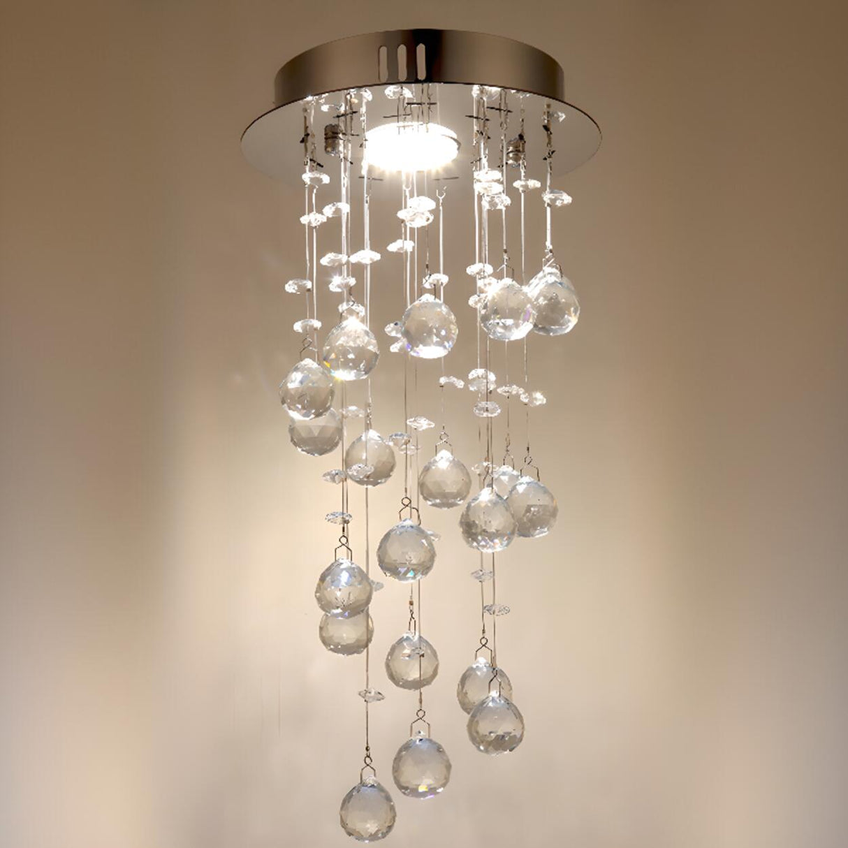 Luxury Stairwell Spiral Crystal Chandelier Pendant Light   Image - 2