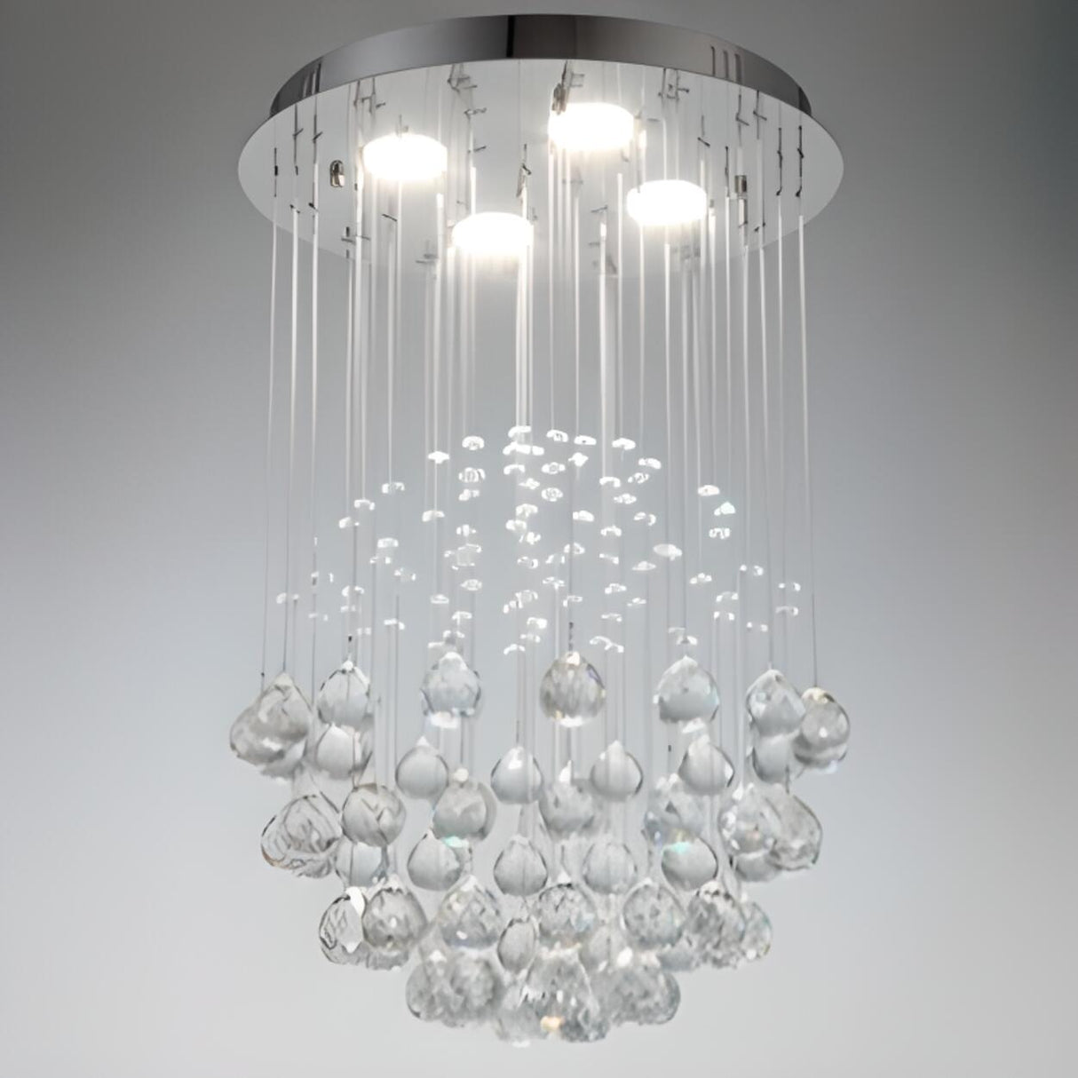 Luxury Stairwell Spiral Crystal Chandelier Pendant Light   Image - 20