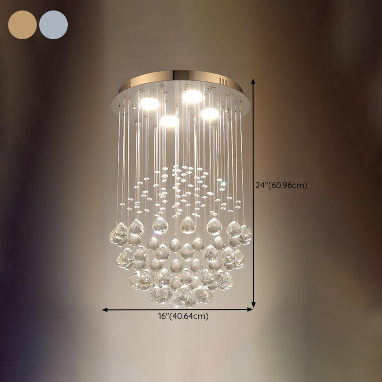 Luxury Stairwell Spiral Crystal Chandelier Pendant Light   Image - 32