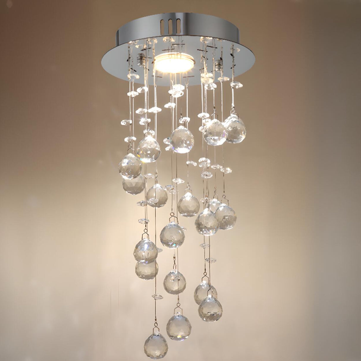 Luxury Stairwell Spiral Crystal Chandelier Pendant Light   Image - 4