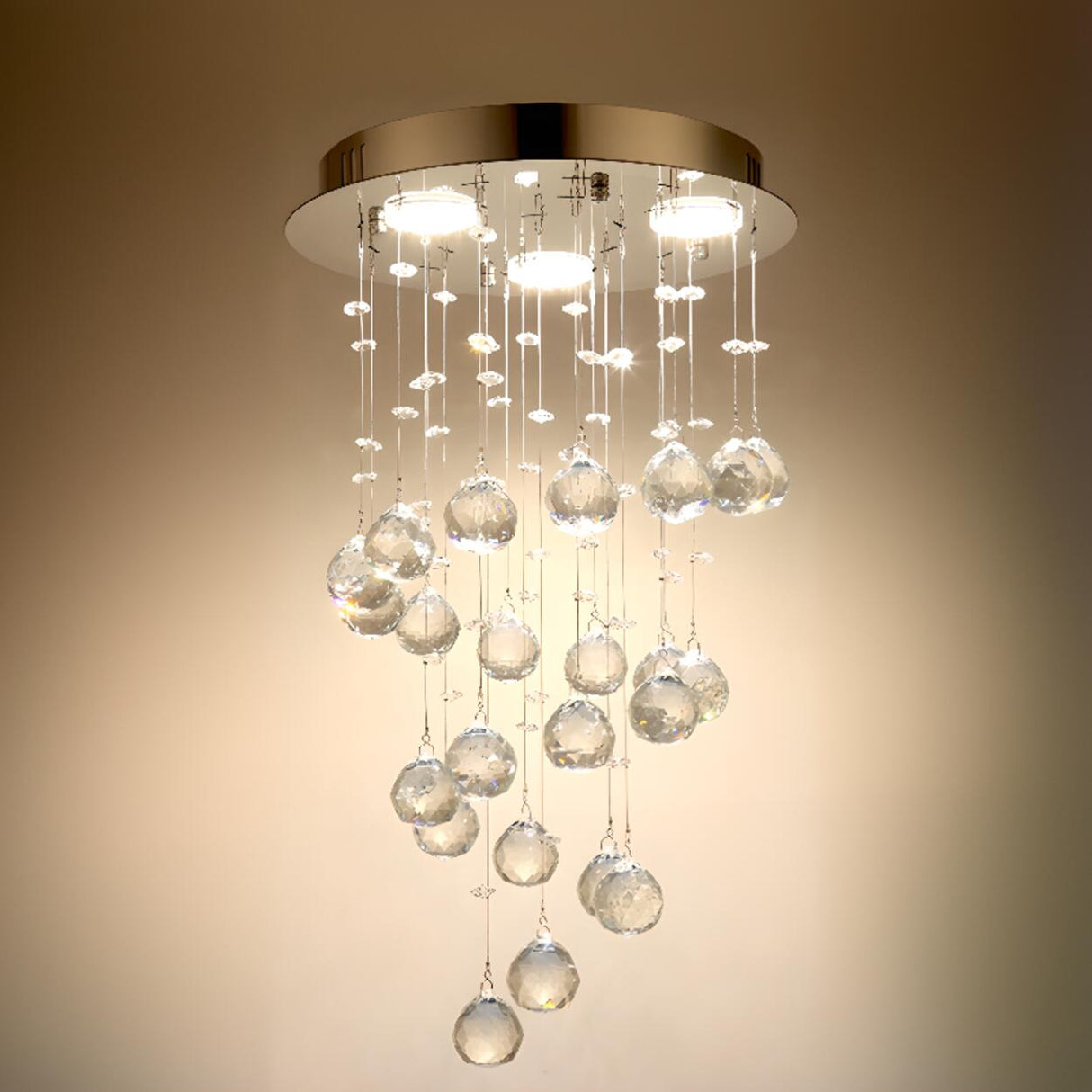 Luxury Stairwell Spiral Crystal Chandelier Pendant Light   Image - 5