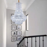 Luxury Stairwell Tiered Clear Crystal Chandelier  Image - 1