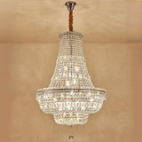 Luxury Stairwell Tiered Clear Crystal Chandelier  Image - 6