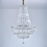 Luxury Stairwell Tiered Clear Crystal Chandelier  Image - 8