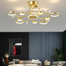 Luxury Starburst Metal Frame Ceiling Fan with Light Image - 1