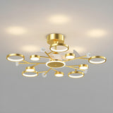 Luxury Starburst Metal Frame Ceiling Fan with Light Image - 10