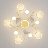 Luxury Starburst Metal Frame Ceiling Fan with Light Image - 14