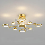 Luxury Starburst Metal Frame Ceiling Fan with Light Image - 8