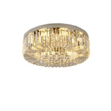 Luxury Teardrop Crystal Gold Semi-Flush Mount Light Image - 11