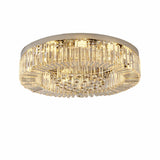 Luxury Teardrop Crystal Gold Semi-Flush Mount Light Image - 13