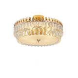 Luxury Teardrop Crystal Gold Semi-Flush Mount Light Image - 25