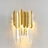 Luxury Tiered Pendant Gold Crystal Wall Sconce Image - 12