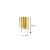 Luxury Tiered Pendant Gold Crystal Wall Sconce #size