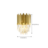 Luxury Tiered Pendant Gold Crystal Wall Sconce Image - 14