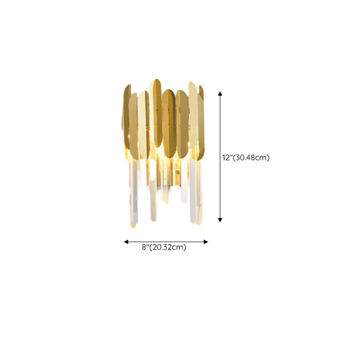 Luxury Tiered Pendant Gold Crystal Wall Sconce Image - 17