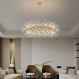 Luxury Tiered Ring Crystal Chandelier Adjustable Height Image - 2