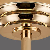 Luxury Tricolor LED Ring Crystal Chandelier Fan Light Image - 14