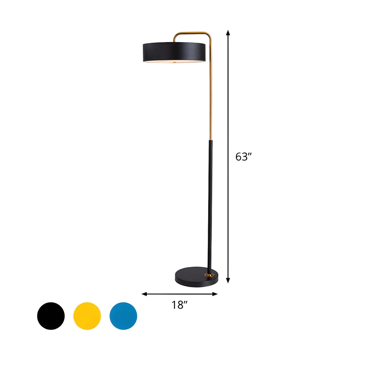 Macaron Modern Drum Iron LED Living Room Floor Lamp 