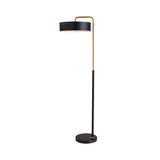 Macaron Modern Drum Iron LED Living Room Floor Lamp Image - 2