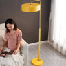 Macaron Modern Drum Iron LED Living Room Floor Lamp Image - 4