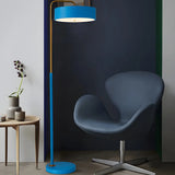 Macaron Modern Drum Iron LED Living Room Floor Lamp Image - 9