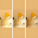 Macaron Yellow Tripod Dome Shade Reading Table Lamp Image - 14