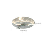 Magical Dolphin Sky Round LED Flush Mount Ceiling Light #size