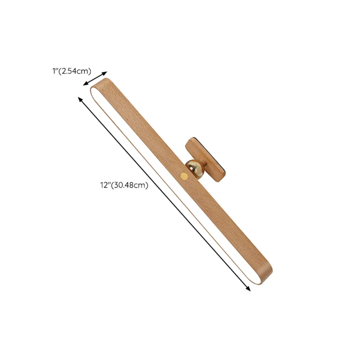 Magnetic Rotatable Wood Linear Vanity Wall Light  