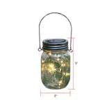 Mason Jar Solar LED Outdoor Hanging Pendant Light #size