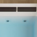 Massage Rectangle White Acrylic Freestanding Bathtub Image - 7