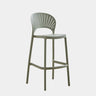 Matcha Green Airy Stackable Low Back 	Saddle Bar Stool Image - 11