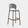 Matcha Green Airy Stackable Low Back 	Saddle Bar Stool Image - 5