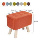 Matcha Green Rectangle Sponge Small Footrest Ottoman Image - 27