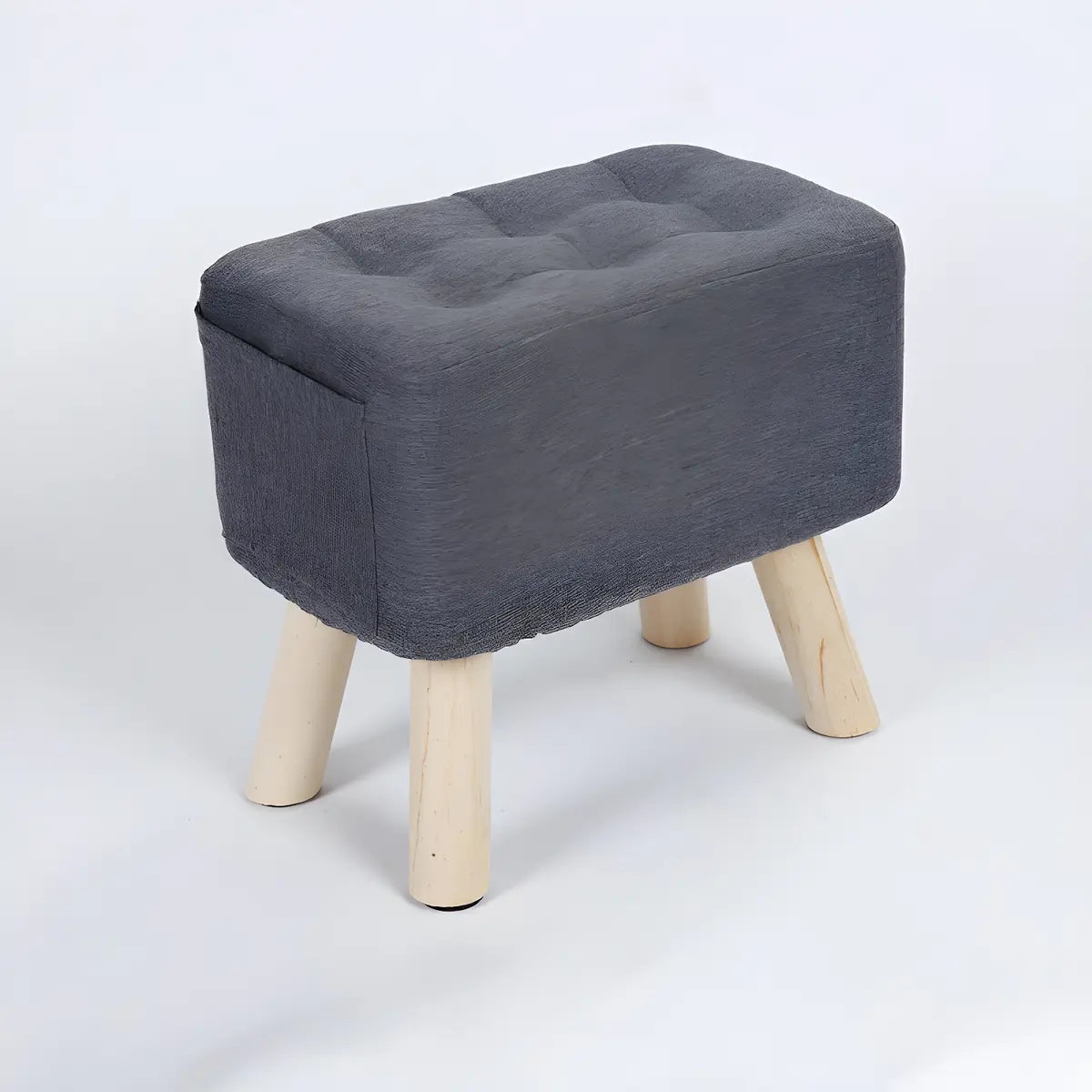 Matcha Green Rectangle Sponge Small Footrest Ottoman Image - 14