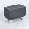 Matcha Green Rectangle Sponge Small Footrest Ottoman Image - 2