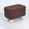 Matcha Green Rectangle Sponge Small Footrest Ottoman Image - 5