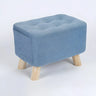 Matcha Green Rectangle Sponge Small Footrest Ottoman Image - 8