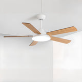 Matte Black Ceiling Fan with Integrated LED Light Image - 10