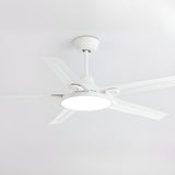 Matte Black Ceiling Fan with Integrated LED Light Image - 13