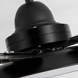 Matte Black Ceiling Fan with Integrated LED Light Image - 15